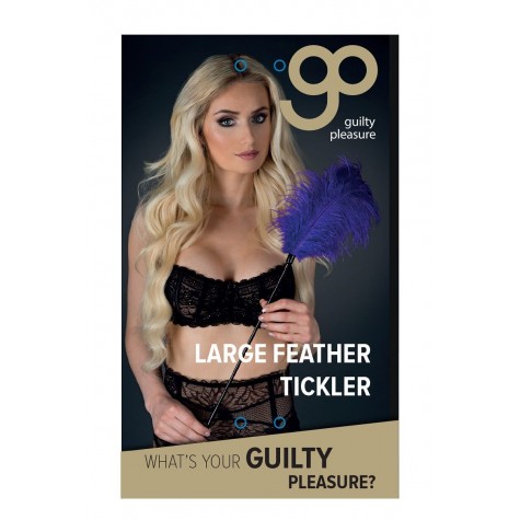 Стек с большим фиолетовым пером Large Feather Tickler - 65 см.